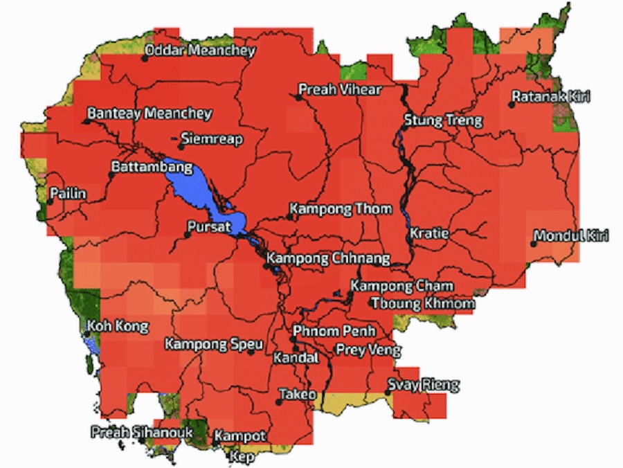 Cambodge temperatures