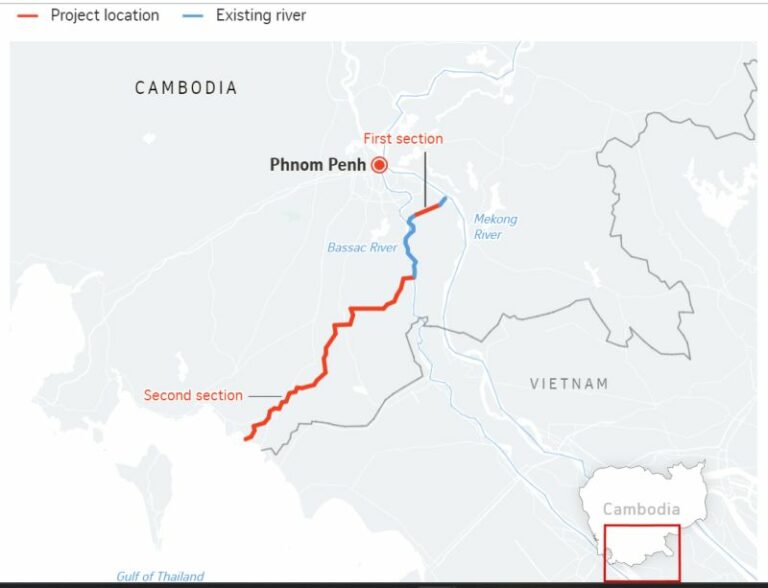 CAMBODGE – ÉCONOMIE : Le lancement du projet de canal de Funan Techo prévu en août 2024