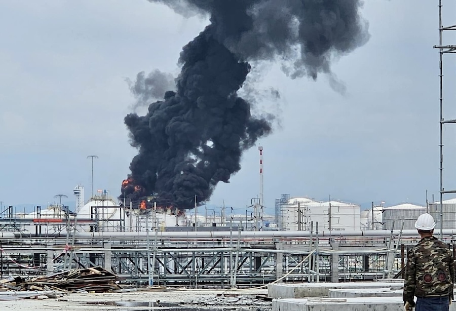 incendie réservoir pétrochimique Rayong