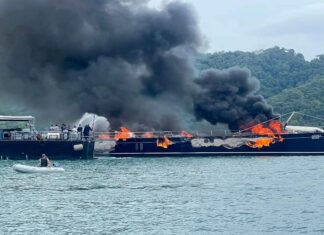yacht Phuket incendie
