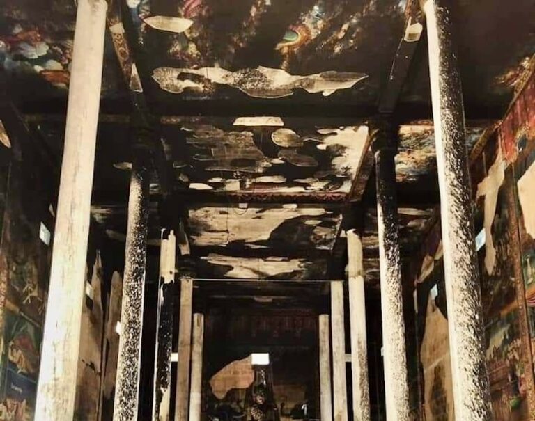 CAMBODGE – SOCIÉTÉ : Incendie dans un temple de Takeo, deux moines blessés