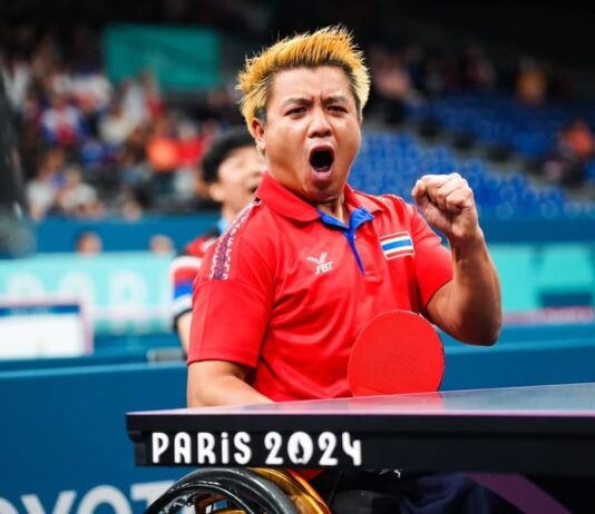 THAÏLANDE – JEUX PARALYMPIQUES : Wanchai Chaiwut, médaillé d’argent en para-tennis de table