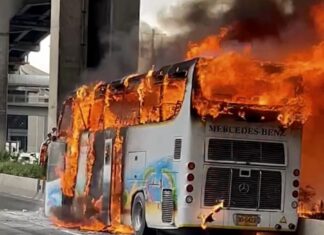 Incendie bus scolaire Thaïlande