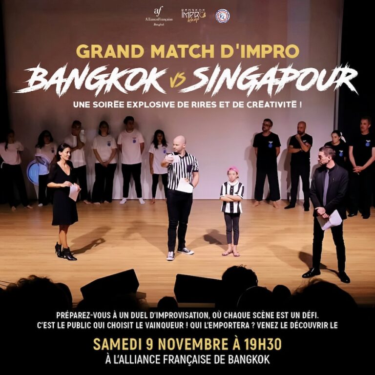 THAÏLANDE – THÉÂTRE : Bangkok et Singapour s’affrontent sur scène pour un match d’improvisation