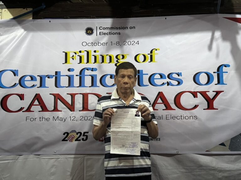 PHILIPPINES – POLITIQUE : L’ex Président Duterte veut reconquérir la mairie de Davao