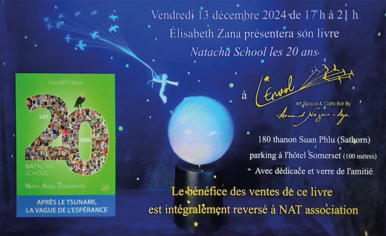 THAÏLANDE – FRANCE : « Natacha School : les 20 ans », rencontre avec Élisabeth Zana
