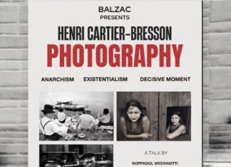 Henri Cartier-Bresson au café Balzac