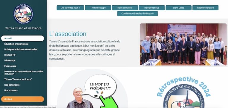 THAÏLANDE – COMMUNAUTÉ : Terres d’Isan et de France (TIF) lance son nouveau site web
