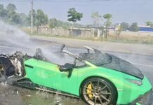 Lamborghini incendie