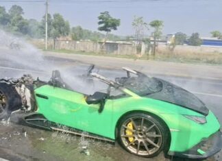 Lamborghini incendie