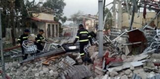 Bombardement en Birmanie