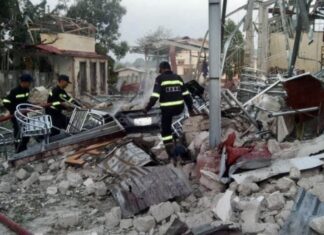 Bombardement en Birmanie