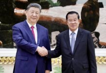 Hun Sen et Xi Jinping au Cambodge