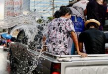 Songkran pick-up en Thaïlande