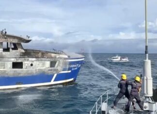 incendie bateau Phang Nga