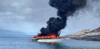 incendie bateau Phuket