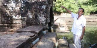 Aspara restauration temple Neak Poan