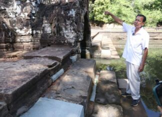 Aspara restauration temple Neak Poan