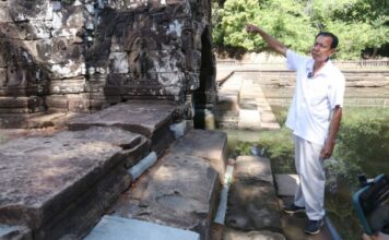 Aspara restauration temple Neak Poan
