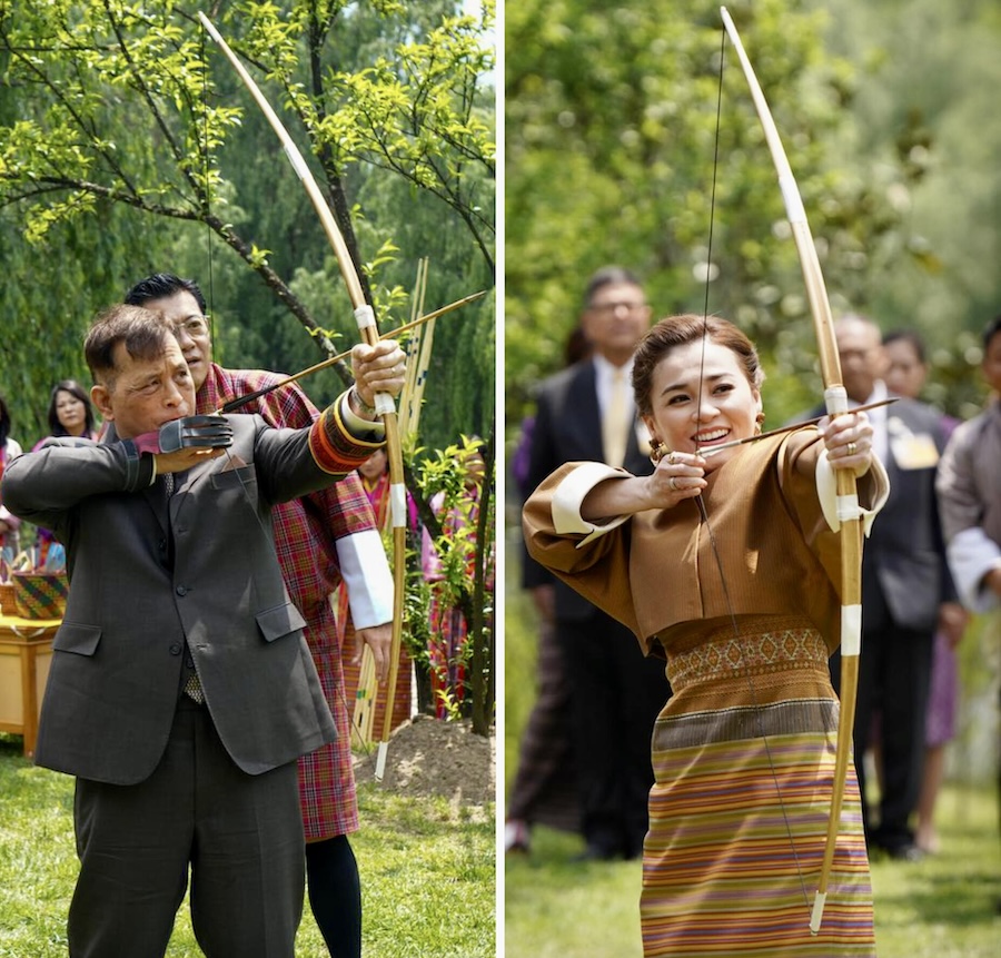 Bouthan roi et Reine de Thaïlande