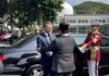 Emmanule Macron et Prabowo Subianto à Jakarta