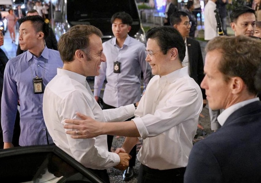 Lawrence Wong et Emmanuel Macron