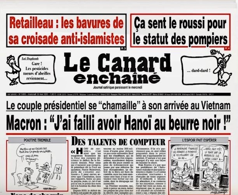 Macron Hanoï Canard enchaîné