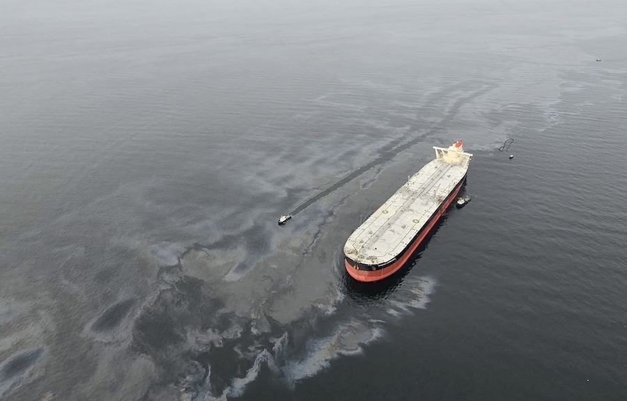 Fuite de pétrole en mer à Sriracha