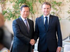 Hun Manet et Emmanuel Macron à Nice