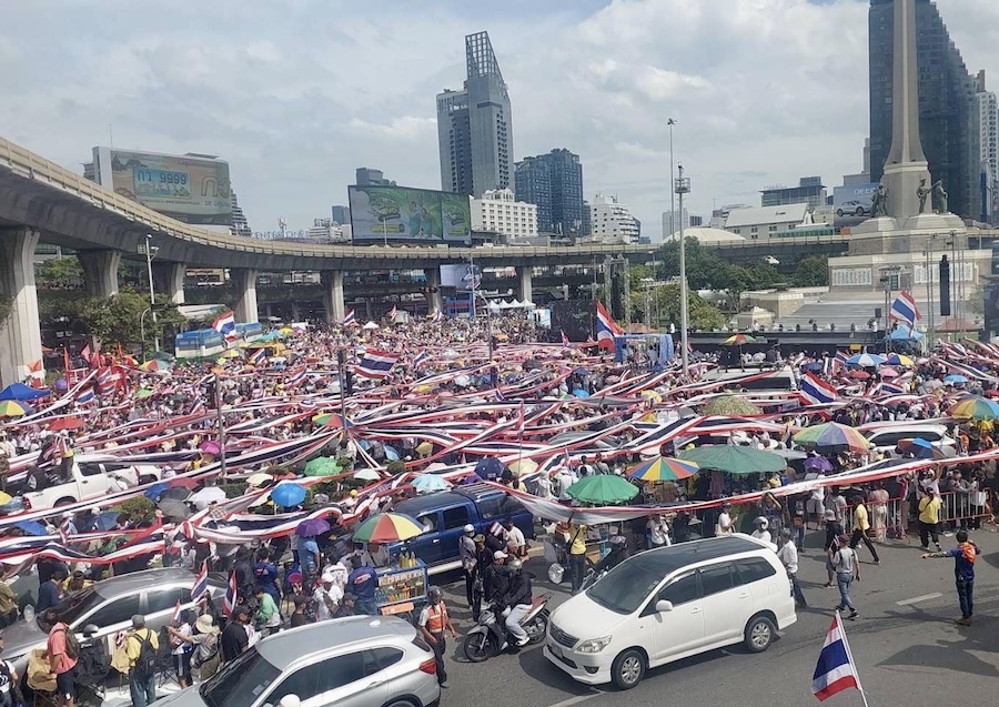 Manifestation Victory Monument contre Ing Shinawatra