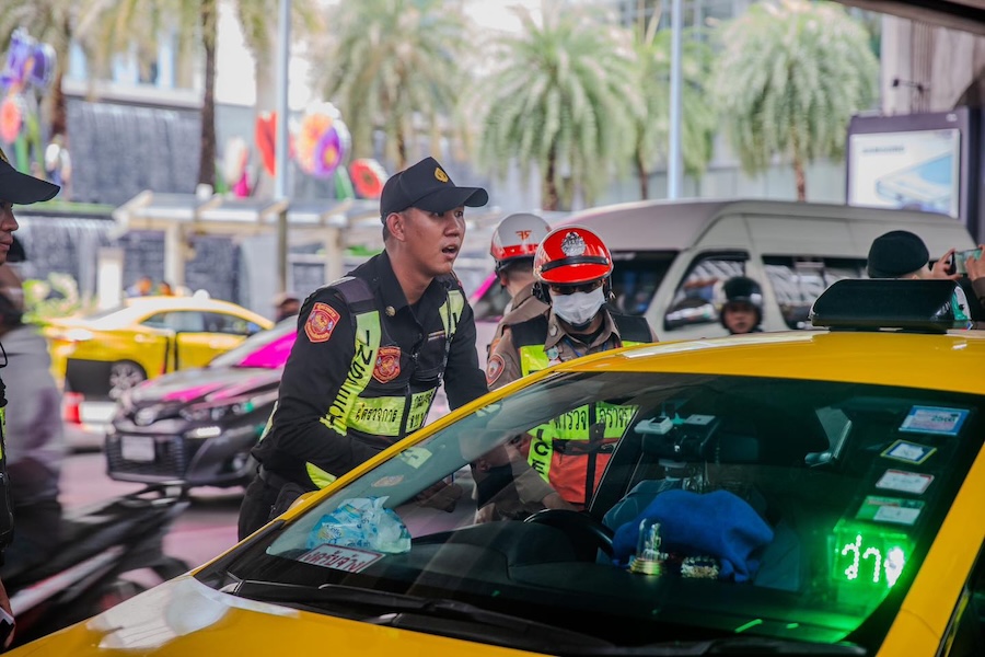Taxi contrôle de police