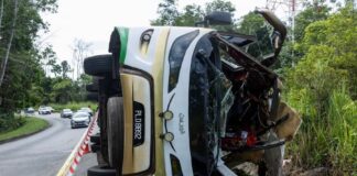 accident autocar Malaisie