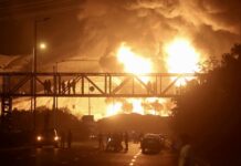 bombardement en Iran dépôt de pétrole