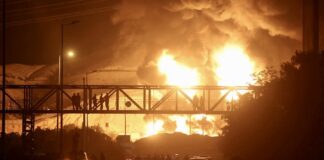bombardement en Iran dépôt de pétrole