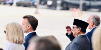 Prabowo Subianto et Emmanuel Macron 14 juillet