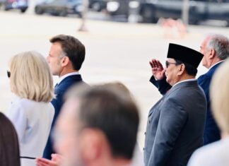 Prabowo Subianto et Emmanuel Macron 14 juillet