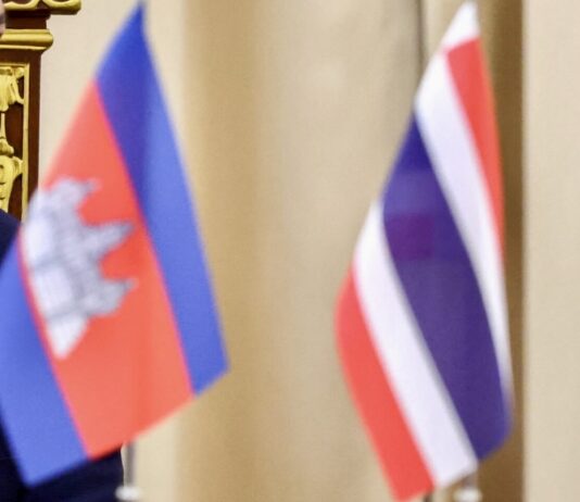 drapeaux Thaïlande Cambodge