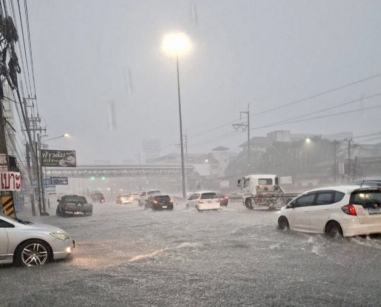 THAÏLANDE – INTEMPÉRIES : Violentes pluies et inondations à Pattaya ce mardi soir