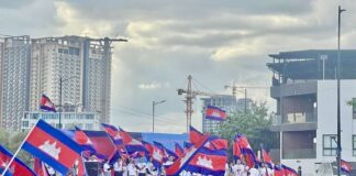 Cambodge manifestation pour la paix
