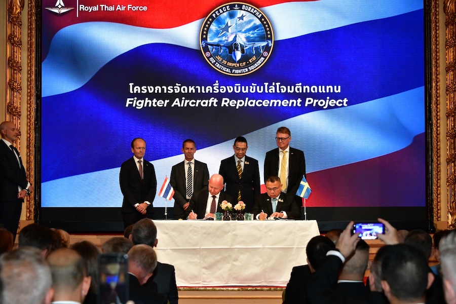 Suède Thaïlande accord avions de chasse