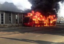 bus transjakarta incendie