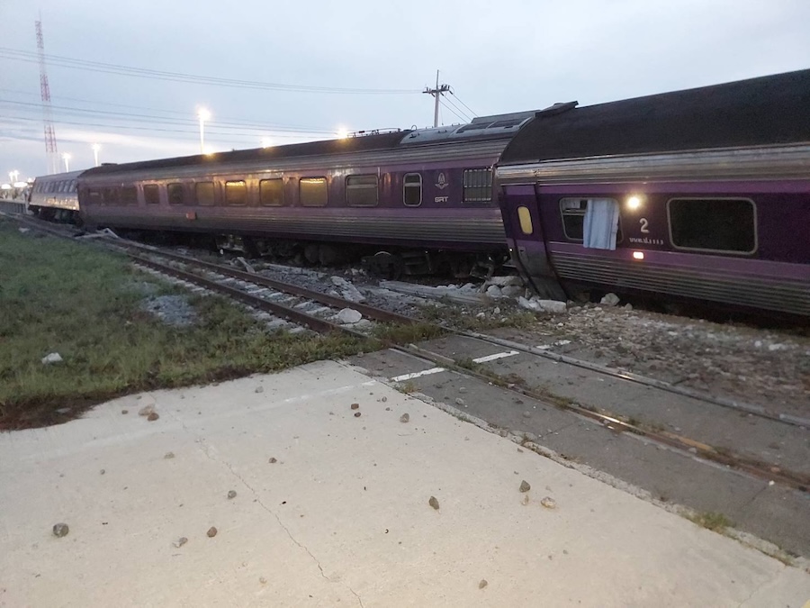 déraillement train sud de la Thaïlande