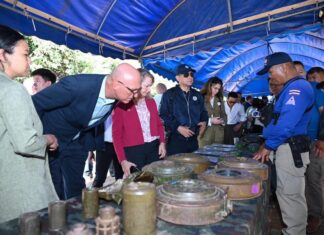 mines à la frontière entre la Thaïlande et le Cambodge