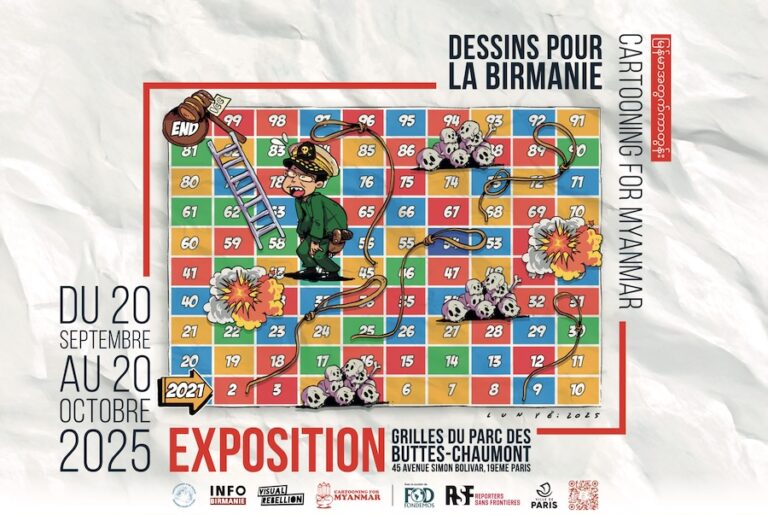 BIRMANIE – PARIS : Le dessin de presse birman à l’honneur à Paris