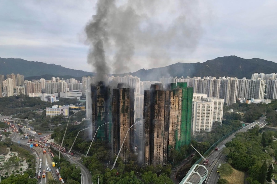Incendie à Hong Kong
