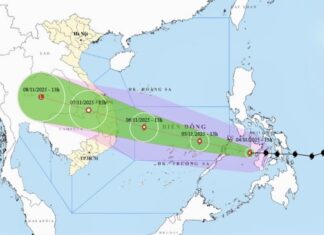 VIETNAM – CATASTROPHE : Le typhon Kalmaegi en approche des côtes vietnamiennes Kalmaegi