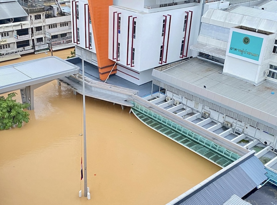 hôpital Hat Yai inondations