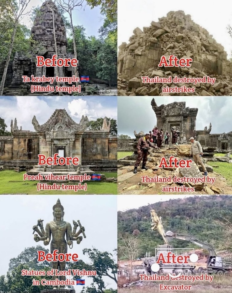 Conflit Thaïlande Cambodge Temples