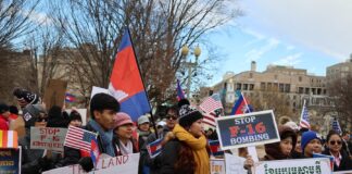 Cambodgiens manifestation USA