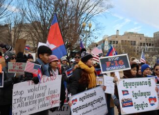 Cambodgiens manifestation USA